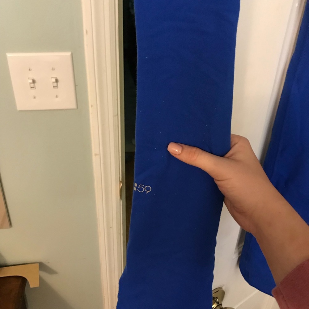 Splits59 Raquel blue leggings with mesh sides